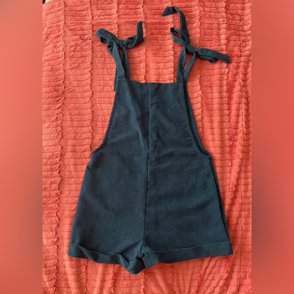 SHEIN Teal Corduroy Overalls - Picture 6 of 6